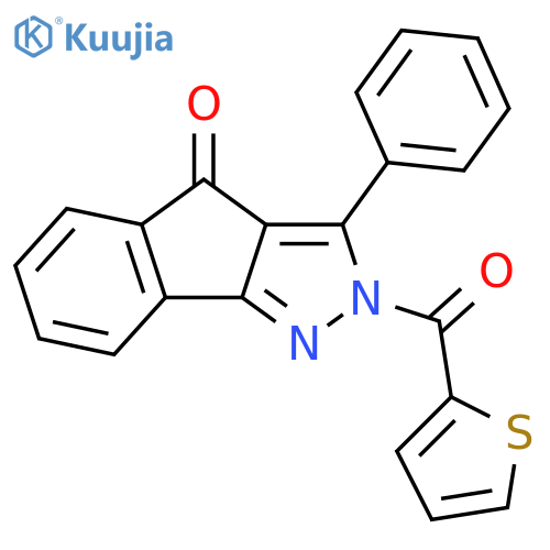 3-Phenyl-2-(2-thienylcarbonyl)indeno1,2-cpyrazol-4(2H)-one structure