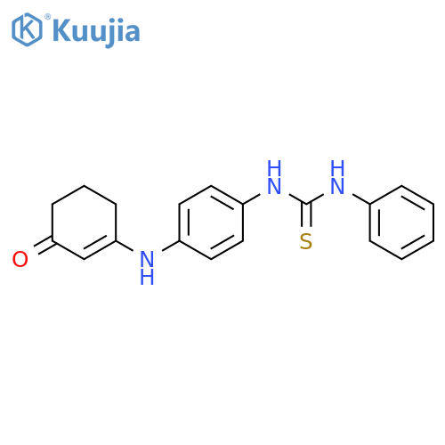 1-[4-[(3-oxocyclohexen-1-yl)amino]phenyl]-3-phenylthiourea structure