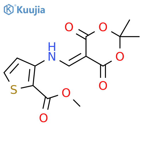 Methyl 3-{(2,2-dimethyl-4,6-dioxo-1,3-dioxan-5-yliden)methylamino}-2-thiophenecarboxylate structure