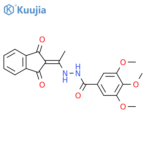 N'-1-(1,3-Dioxo-1,3-dihydro-2H-inden-2-yliden)ethyl-3,4,5-trimethoxybenzenecarbohydrazide structure
