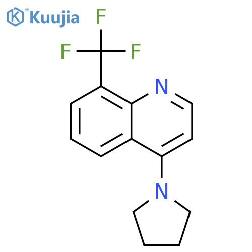 4-(Pyrrolidin-1-yl)-8-(trifluoromethyl)quinoline structure