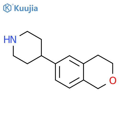 4-(3,4-dihydro-1H-2-benzopyran-6-yl)piperidine structure