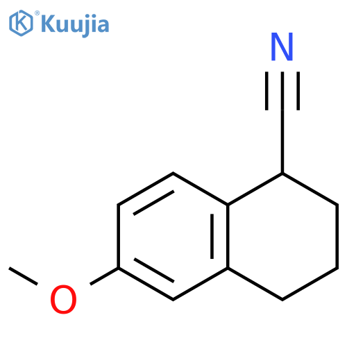 6-methoxy-1,2,3,4-tetrahydronaphthalene-1-carbonitrile structure