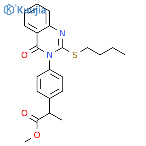 Benzeneacetic acid,4-[2-(butylthio)-4-oxo-3(4H)-quinazolinyl]-a-methyl-, methyl ester structure