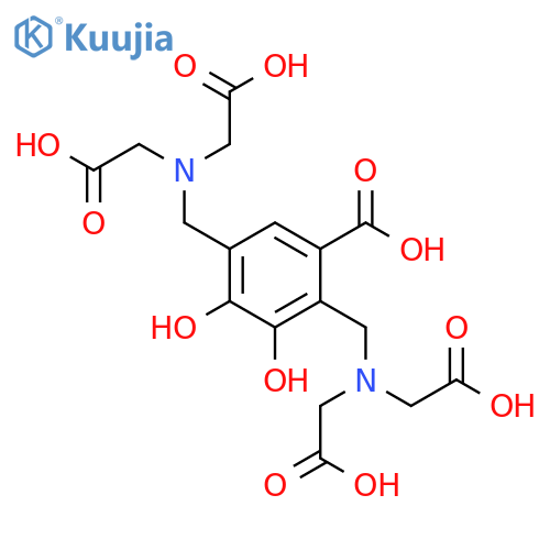 Benzoic acid, 2,5-bis[[bis(carboxymethyl)amino]methyl]-3,4-dihydroxy- structure