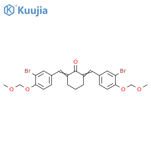 2,6-Bis[[3-bromo-4-(methoxymethoxy)phenyl]methylene]cyclohexanone structure