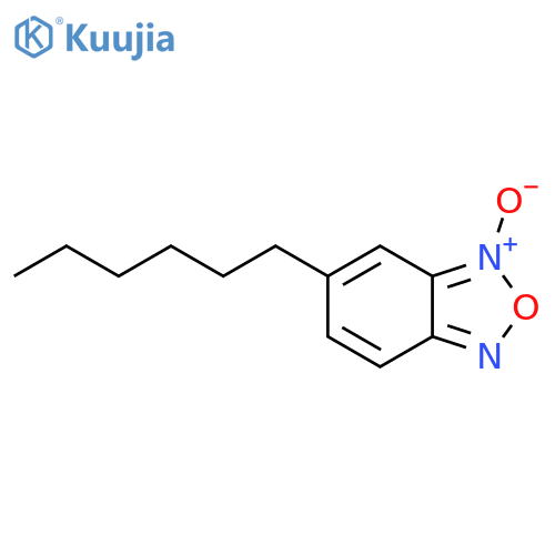 2,1,3-Benzoxadiazole, 5-hexyl-, 3-oxide structure