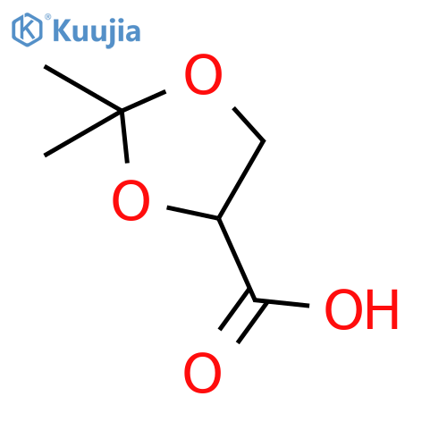 (4S)-2,2-dimethyl-1,3-dioxolane-4-carboxylic acid structure