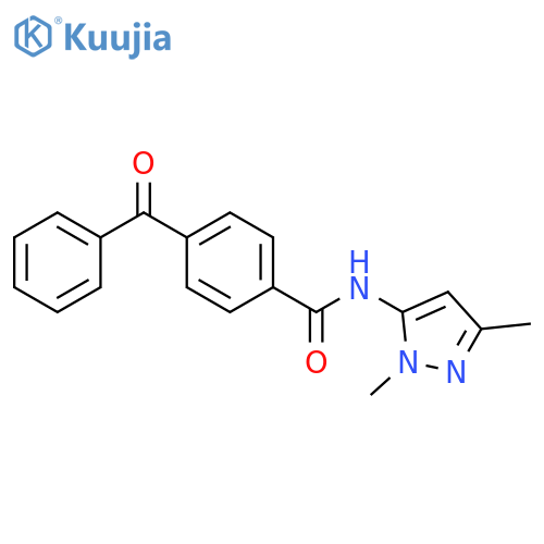 4-benzoyl-N-(1,3-dimethyl-1H-pyrazol-5-yl)benzamide structure