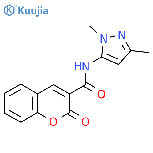 N-(1,3-dimethyl-1H-pyrazol-5-yl)-2-oxo-2H-chromene-3-carboxamide structure