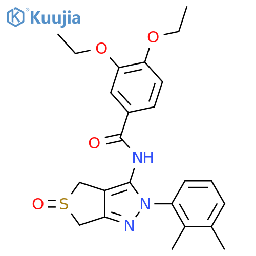 N-[2-(2,3-dimethylphenyl)-5-oxo-2H,4H,6H-5lambda4-thieno[3,4-c]pyrazol-3-yl]-3,4-diethoxybenzamide structure