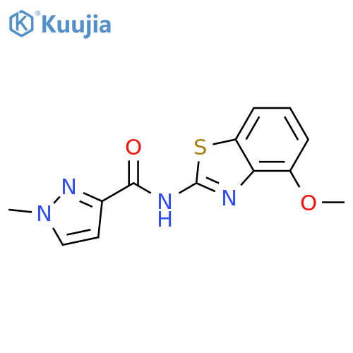 N-(4-methoxy-1,3-benzothiazol-2-yl)-1-methyl-1H-pyrazole-3-carboxamide structure