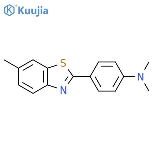 N,N-dimethyl-4-(6-methyl-1,3-benzothiazol-2-yl)aniline structure