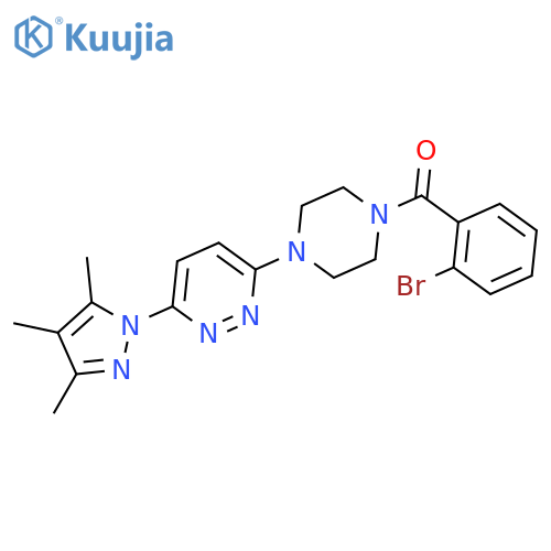 3-[4-(2-bromobenzoyl)piperazin-1-yl]-6-(3,4,5-trimethyl-1H-pyrazol-1-yl)pyridazine structure