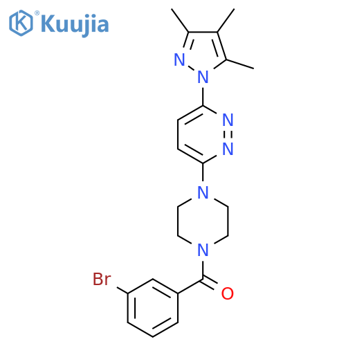 3-[4-(3-bromobenzoyl)piperazin-1-yl]-6-(3,4,5-trimethyl-1H-pyrazol-1-yl)pyridazine structure