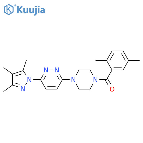 3-[4-(2,5-dimethylbenzoyl)piperazin-1-yl]-6-(3,4,5-trimethyl-1H-pyrazol-1-yl)pyridazine structure