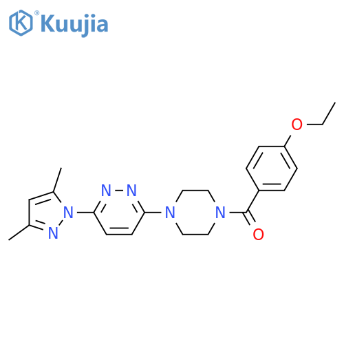 3-(3,5-dimethyl-1H-pyrazol-1-yl)-6-[4-(4-ethoxybenzoyl)piperazin-1-yl]pyridazine structure