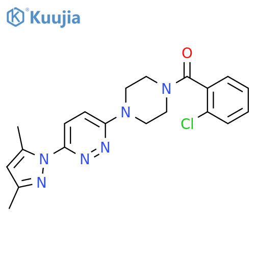 3-[4-(2-chlorobenzoyl)piperazin-1-yl]-6-(3,5-dimethyl-1H-pyrazol-1-yl)pyridazine structure