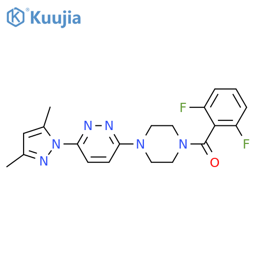 3-[4-(2,6-difluorobenzoyl)piperazin-1-yl]-6-(3,5-dimethyl-1H-pyrazol-1-yl)pyridazine structure