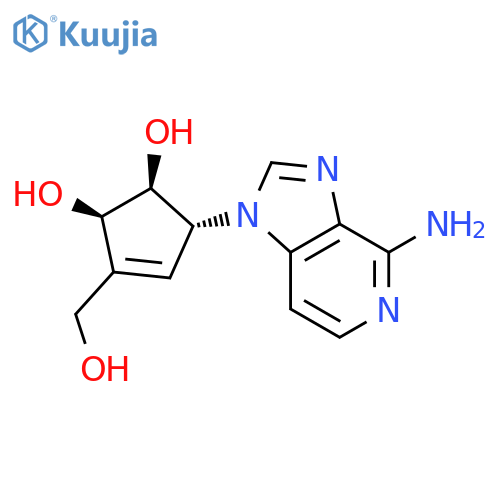 3-Cyclopentene-1,2-diol,5-(4-amino-1H-imidazo[4,5-c]pyridin-1-yl)-3-(hydroxymethyl)-, (1S,2R,5R)- structure