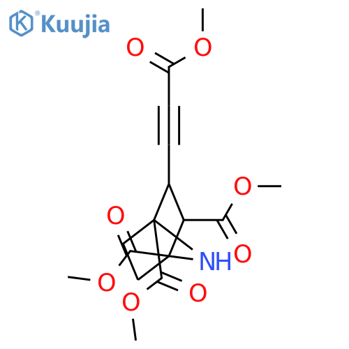 7-Azabicyclo[2.2.1]heptane-1,2,4-tricarboxylic acid, 3-(3-methoxy-3-oxo-1-propynyl)-, trimethyl ester structure