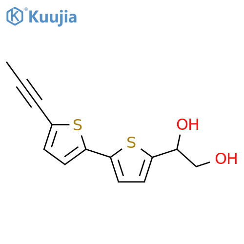 1,2-Ethanediol,1-[5'-(1-propynyl)[2,2'-bithiophen]-5-yl]- (9CI) structure