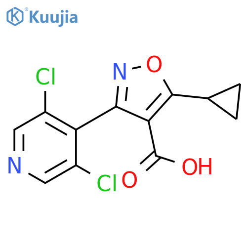 5-Cyclopropyl-3-(3,5-dichloro-4-pyridyl)isoxazole-4-carboxylic Acid structure