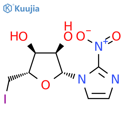 1H-Imidazole,1-(5-deoxy-5-iodo-b-D-ribofuranosyl)-2-nitro- structure