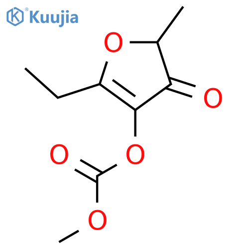 Carbonic acid, 2-ethyl-4,5-dihydro-5-methyl-4-oxo-3-furanyl methyl ester structure