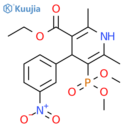 3-Pyridinecarboxylic acid,5-(dimethoxyphosphinyl)-1,4-dihydro-2,6-dimethyl-4-(3-nitrophenyl)-,ethyl ester structure