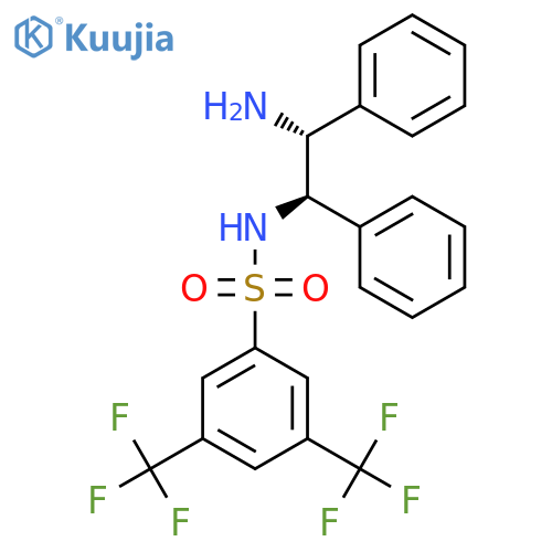 1R,2R-N-[3,5-bis(trifluoromethyl)]benzene
sulfonamide-1,2-diphenyl ethylenediamine structure