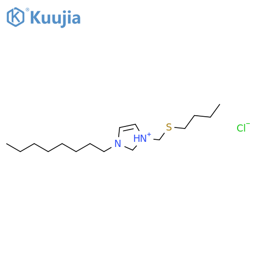 1H-Imidazolium, 1-[(butylthio)methyl]-3-octyl-, chloride structure