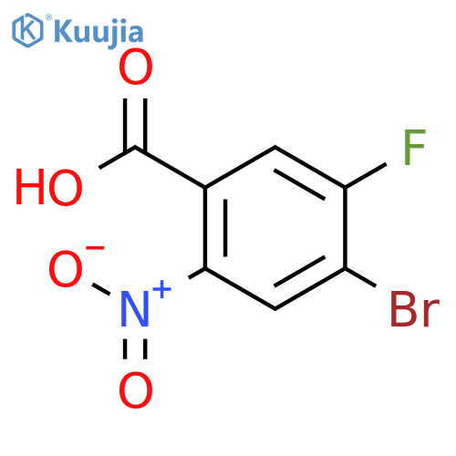 4-Bromo-5-fluoro-2-nitrobenzoic acid structure