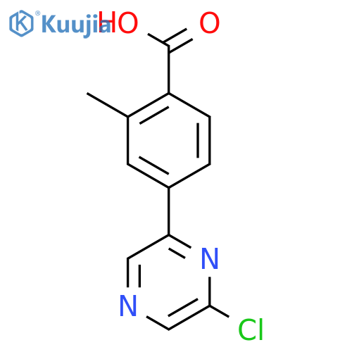4-(6-Chloropyrazin-2-yl)-2-methylbenzoic acid structure