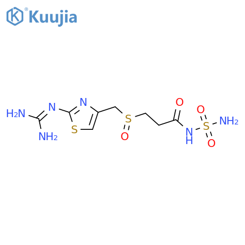 3-2-(Diaminomethyleneamino)-1,3-thiazol-4-ylmethylsulphinyl-N-sulphamoylpropanamide (Famotidine Metabolite) structure
