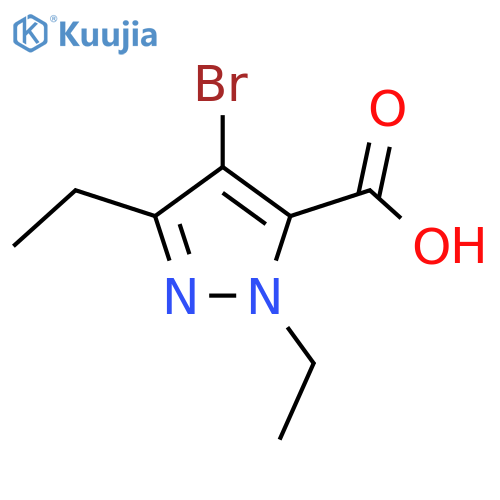 4-Bromo-1,3-diethyl-1H-pyrazole-5-carboxylic acid structure