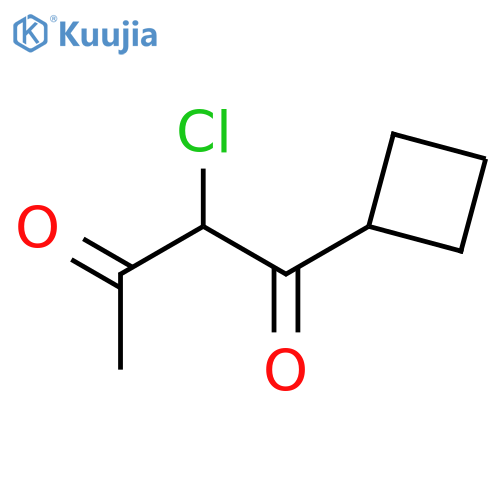 2-Chloro-1-cyclobutyl-butane-1,3-dione structure