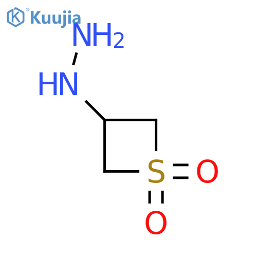 3-Hydrazinyl-1lambda6-thietane-1,1-dione structure