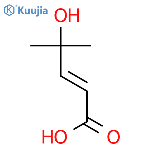 (E)-4-Hydroxy-4-methyl-2-pentenoic acid structure