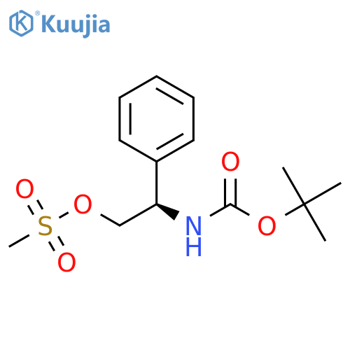 1,1-Dimethylethyl (R)-2-(methylsulfonyl)oxy-1-phenylethylCarbamate structure