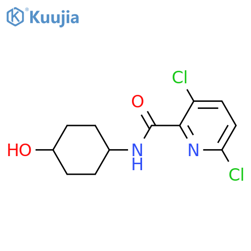 3,6-dichloro-N-(4-hydroxycyclohexyl)pyridine-2-carboxamide structure