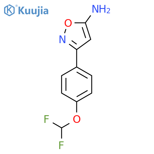 3-4-(Difluoromethoxy)phenyl-1,2-oxazol-5-amine structure