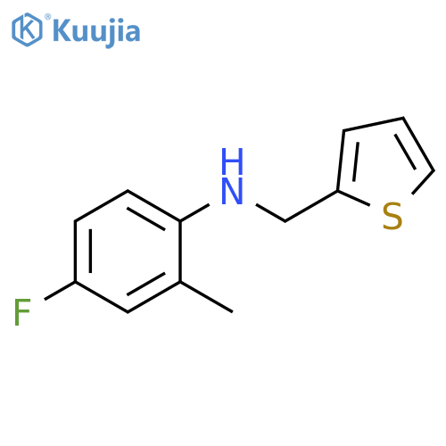 4-fluoro-2-methyl-N-(thiophen-2-yl)methylaniline structure