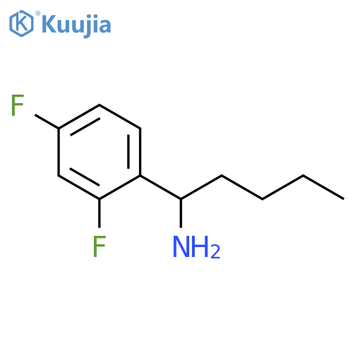 1-(2,4-difluorophenyl)pentan-1-amine structure