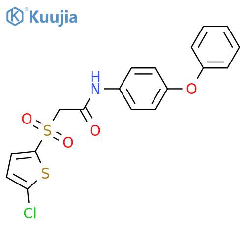 2-[(5-chlorothiophen-2-yl)sulfonyl]-N-(4-phenoxyphenyl)acetamide structure