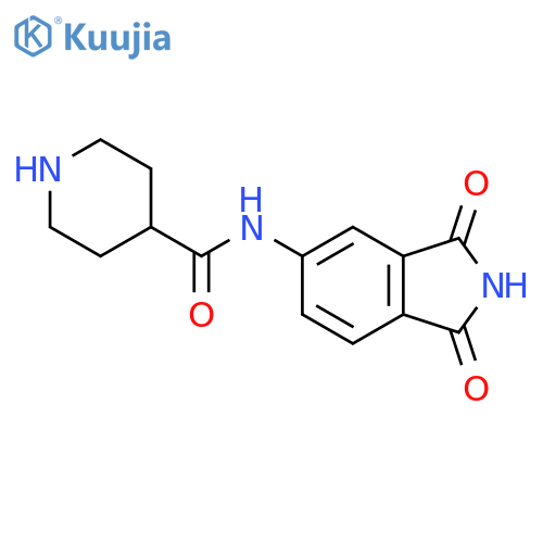 N-(1,3-dioxo-2,3-dihydro-1H-isoindol-5-yl)piperidine-4-carboxamide structure
