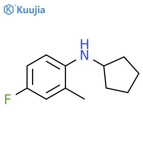 N-cyclopentyl-4-fluoro-2-methylaniline structure