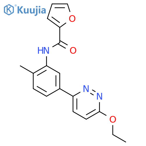 N-[5-(6-ethoxypyridazin-3-yl)-2-methylphenyl]furan-2-carboxamide structure