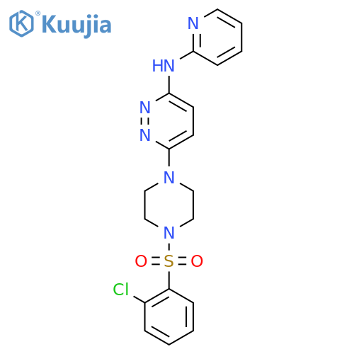 6-(4-((2-chlorophenyl)sulfonyl)piperazin-1-yl)-N-(pyridin-2-yl)pyridazin-3-amine structure