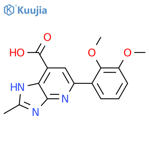 5-(2,3-dimethoxyphenyl)-2-methyl-3H-imidazo[4,5-b]pyridine-7-carboxylic acid structure